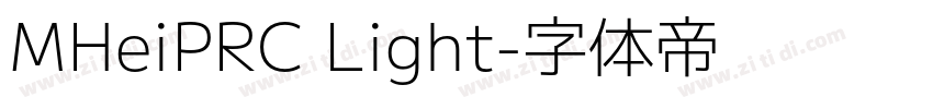 MHeiPRC Light字体转换